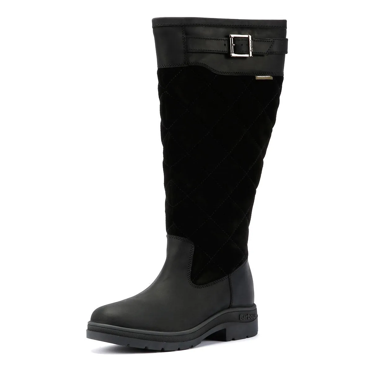 Barbour Oak Tall Suede/Leather Women's Black Boots