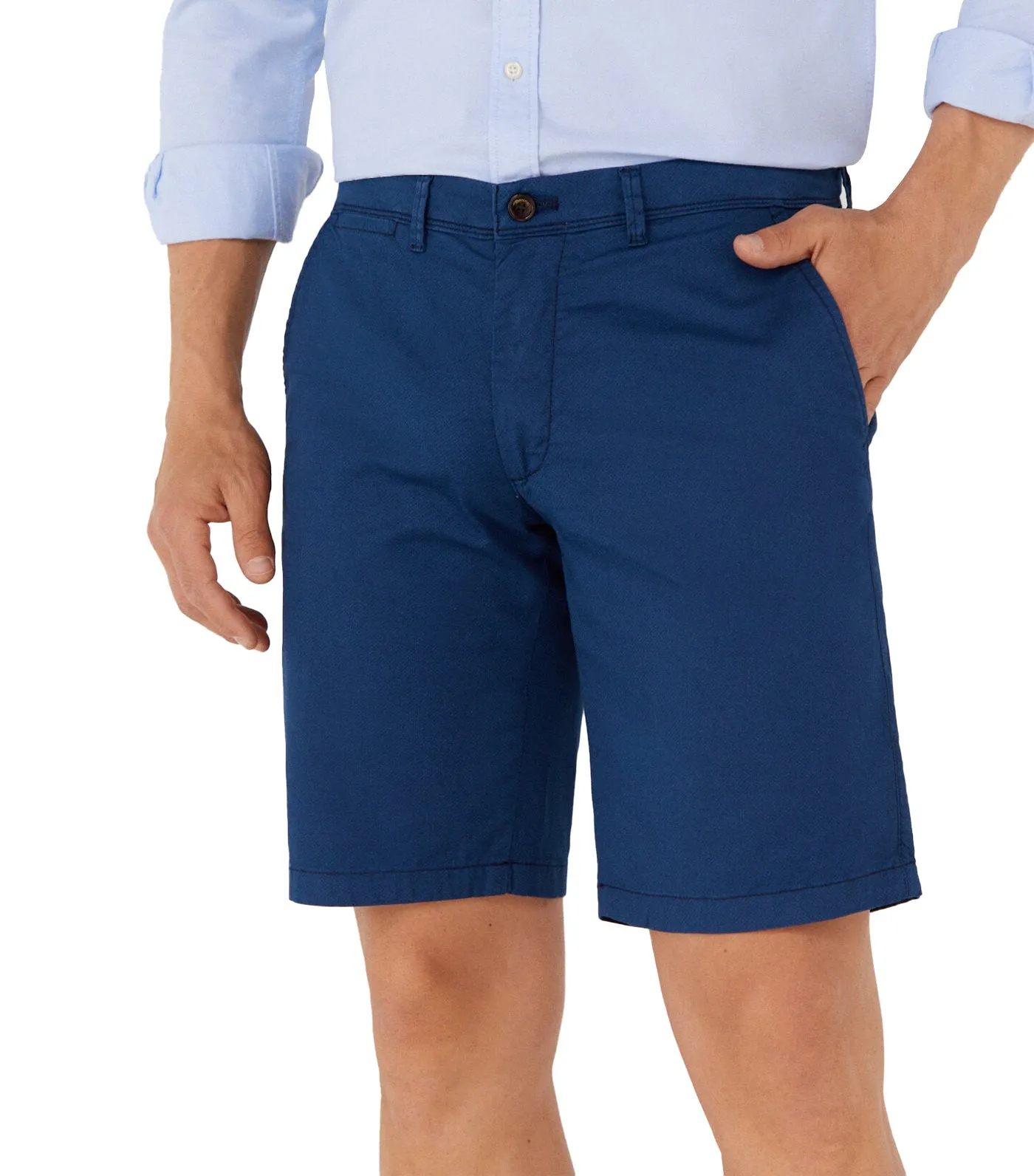 Bermuda Shorts with Micro Drawing Print Navy