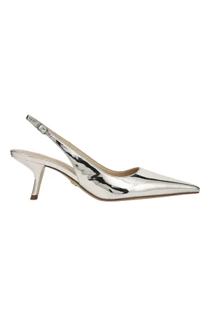 Bianka Slingback Court Shoes Soft Silver