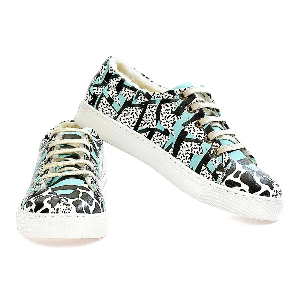 Black and Blue Pattern Sneaker Shoes WSPR114