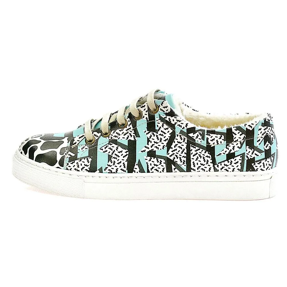 Black and Blue Pattern Sneaker Shoes WSPR114