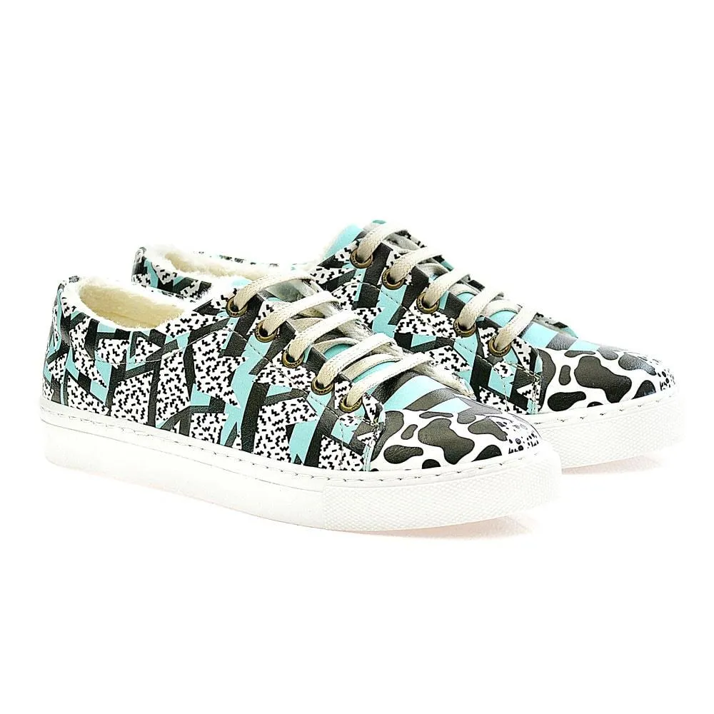 Black and Blue Pattern Sneaker Shoes WSPR114