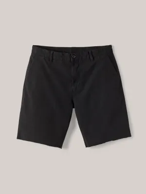 Black Broken Twill Short