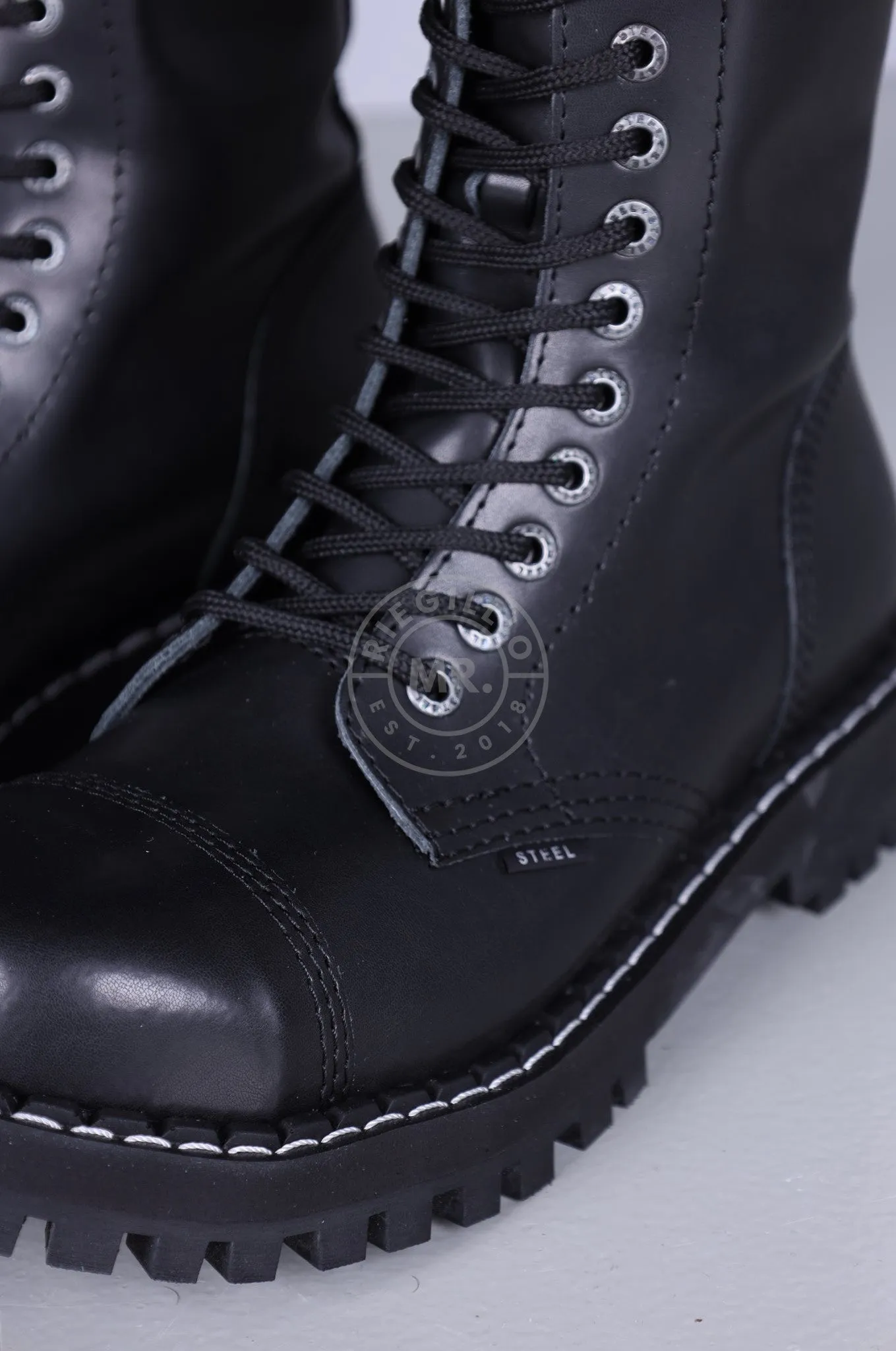 Black Steel Boots Skinhead Boots 20 hole