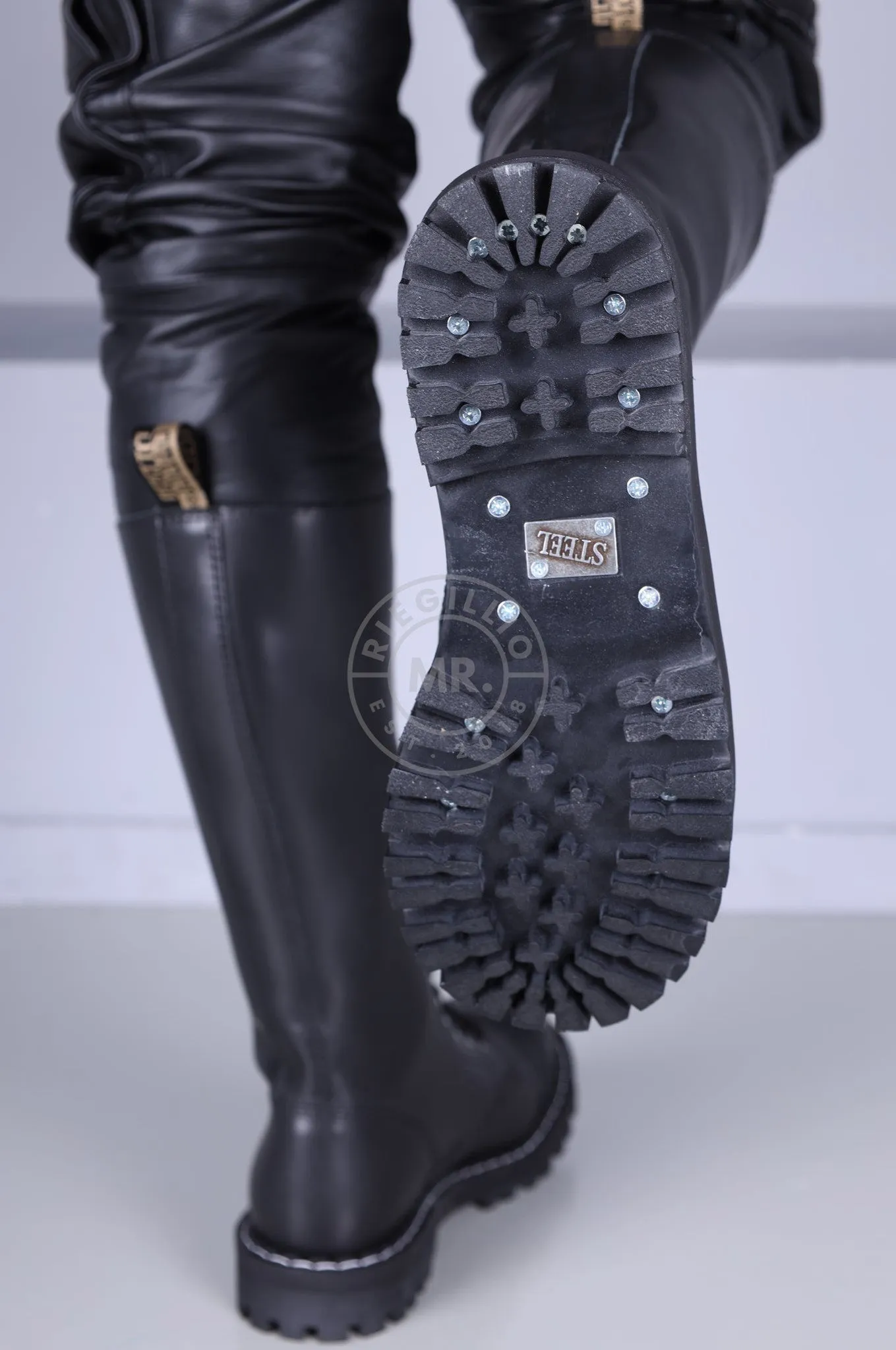 Black Steel Boots Skinhead Boots 20 hole