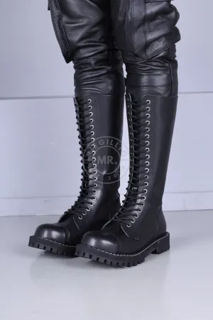 Black Steel Boots Skinhead Boots 20 hole