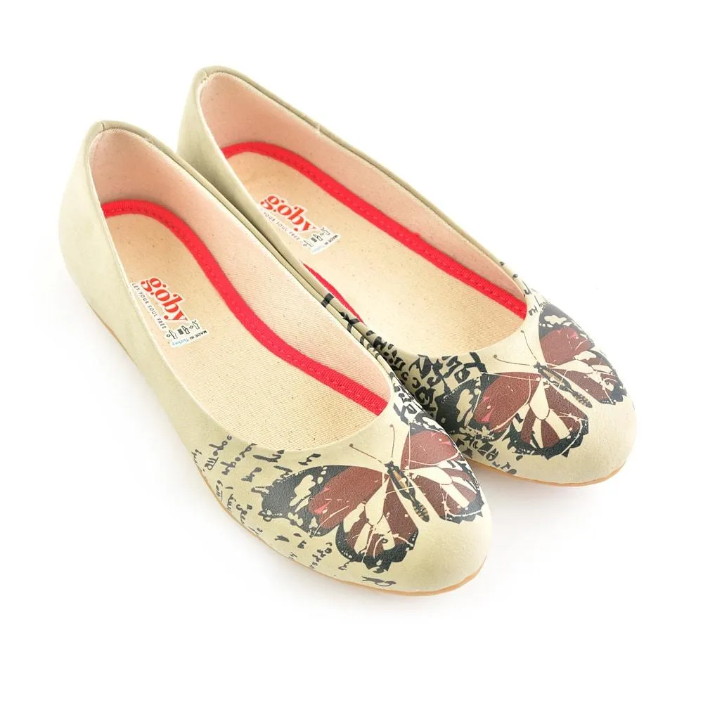 Bordeaux Butterfly Ballerinas Shoes 1060