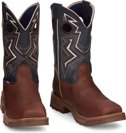 Brn/Blue Cowhide Force Boot