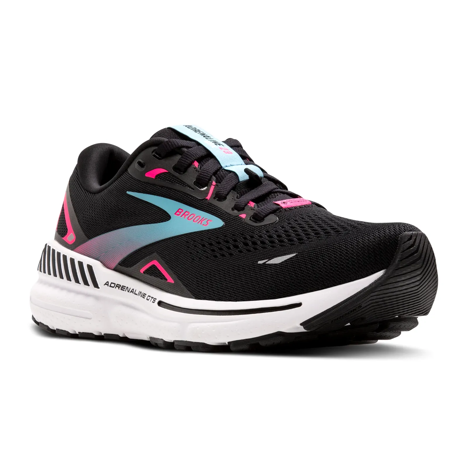 Brooks Adrenaline GTS 23 GTX Running Shoe (Women) - Black/Knockout Pink/Aqua