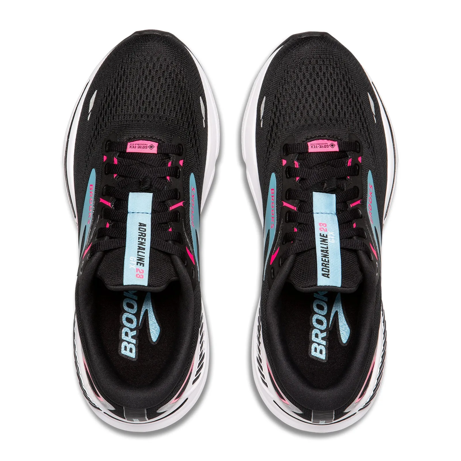 Brooks Adrenaline GTS 23 GTX Running Shoe (Women) - Black/Knockout Pink/Aqua