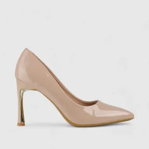 Bulbul Stiletto Court Shoe Beige LI007