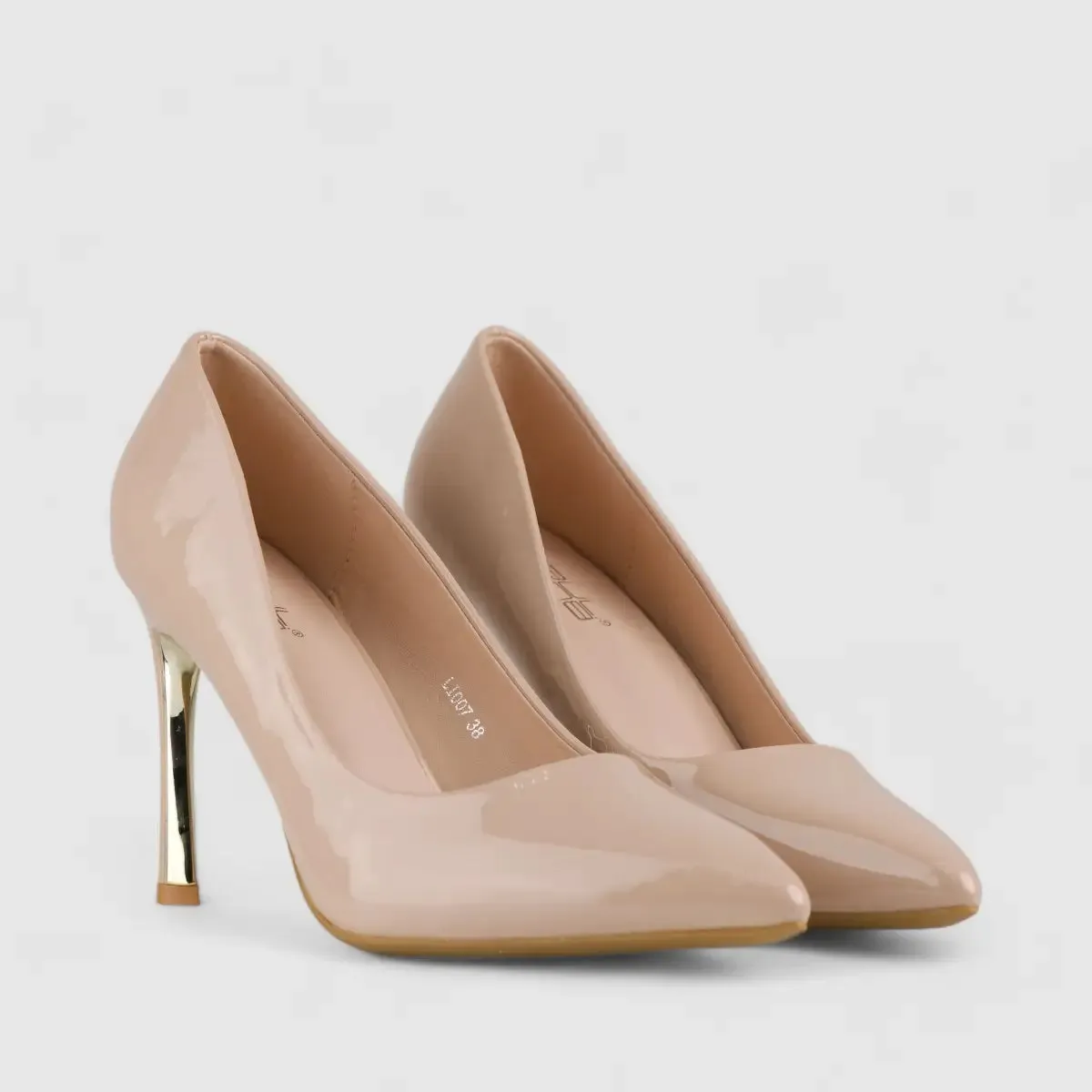 Bulbul Stiletto Court Shoe Beige LI007