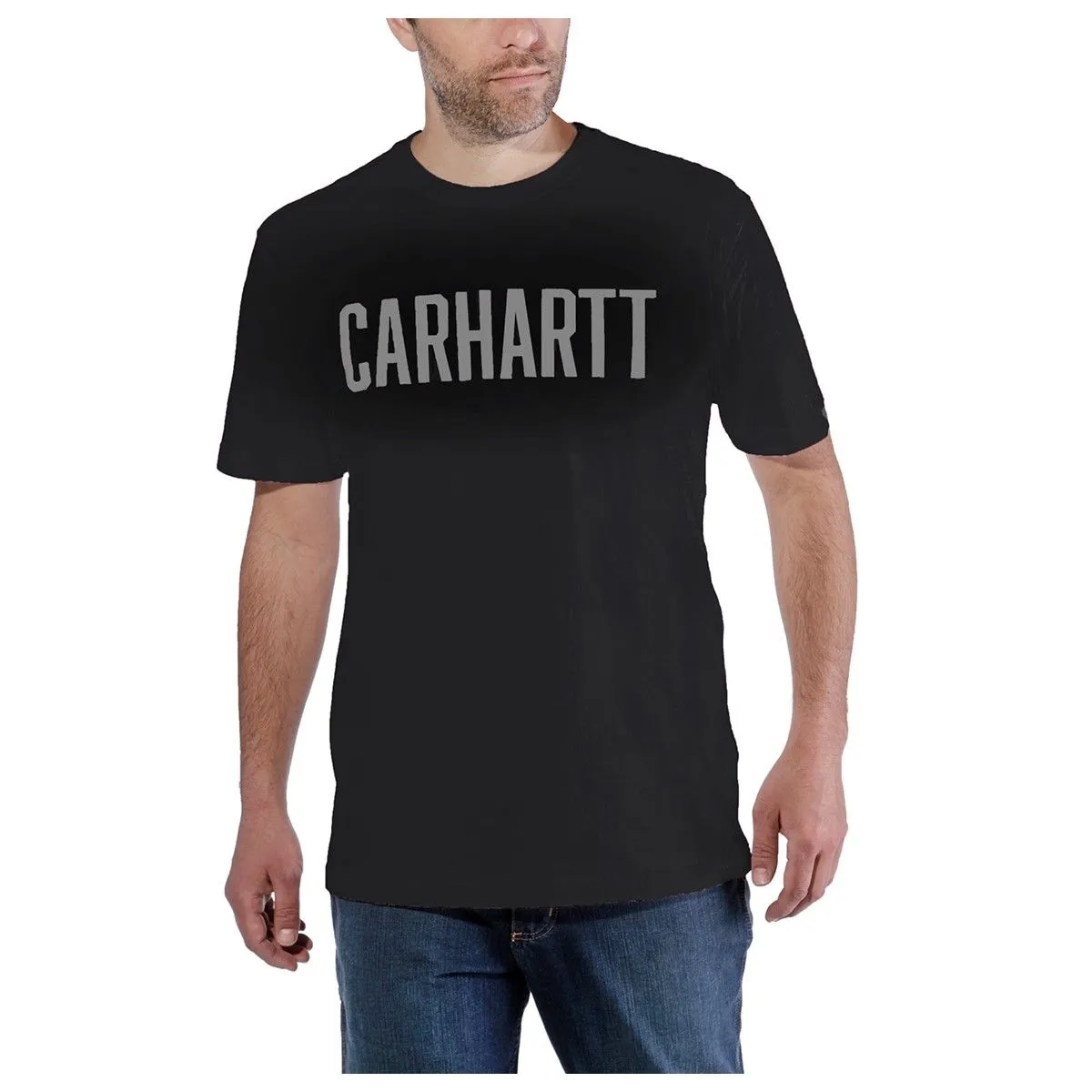 Carhartt&#x20;103203&#x20;Maddock&#x20;Graphic&#x20;Block&#x20;Logo&#x20;s&#x2F;s&#x20;T-Shirt&#x20;-&#x20;Black