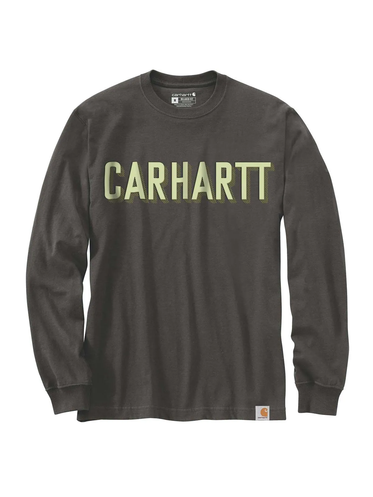 Carhartt&#x20;104891&#x20;Block&#x20;Logo&#x20;Graphic&#x20;T-shirt&#x20;Long&#x20;Sleeve