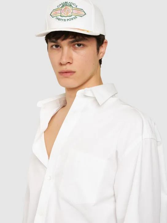 Casablanca   Unity Is Power cotton baseball cap 