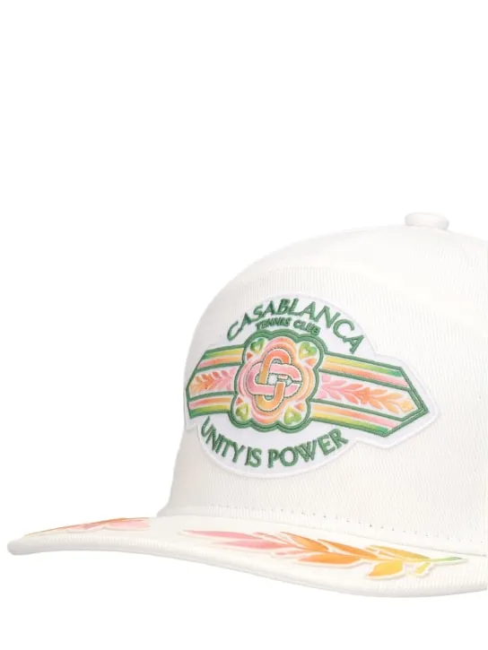 Casablanca   Unity Is Power cotton baseball cap 