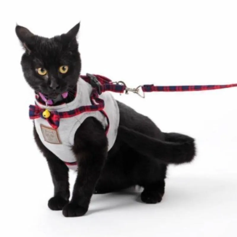 Cat Walking Vest Harness Adjustable Leash Cat Jacket