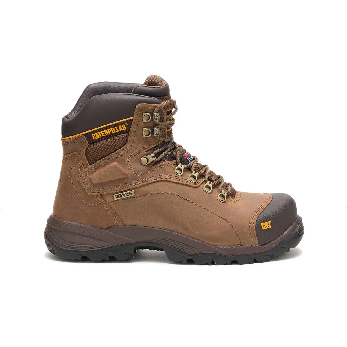 Caterpillar Diagnostic Hi Waterproof Thinsulate™ Steel Toe Work Boot (p89940) In Dark Beige