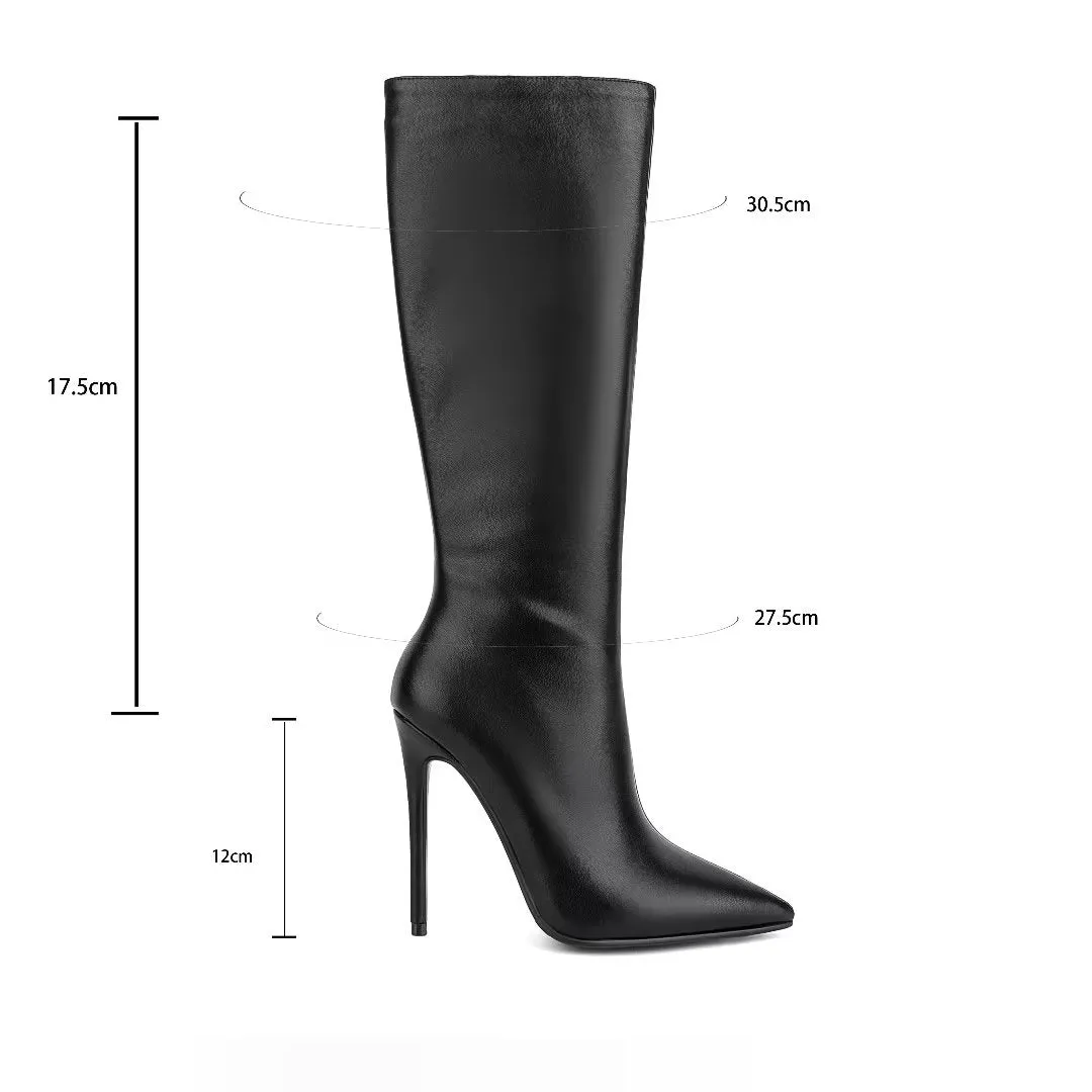 ChicHeel Classy Pointed Toe High Heeled Boots