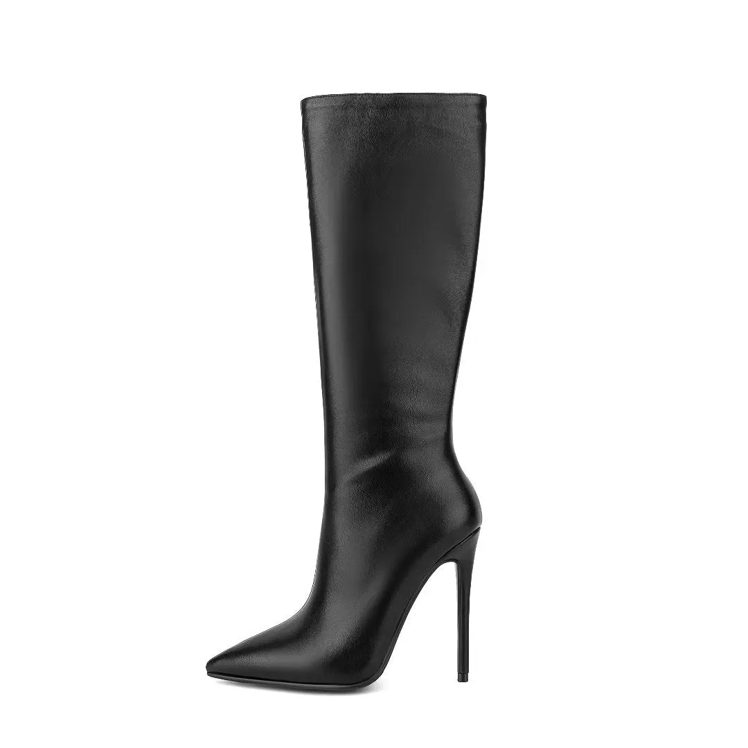 ChicHeel Classy Pointed Toe High Heeled Boots