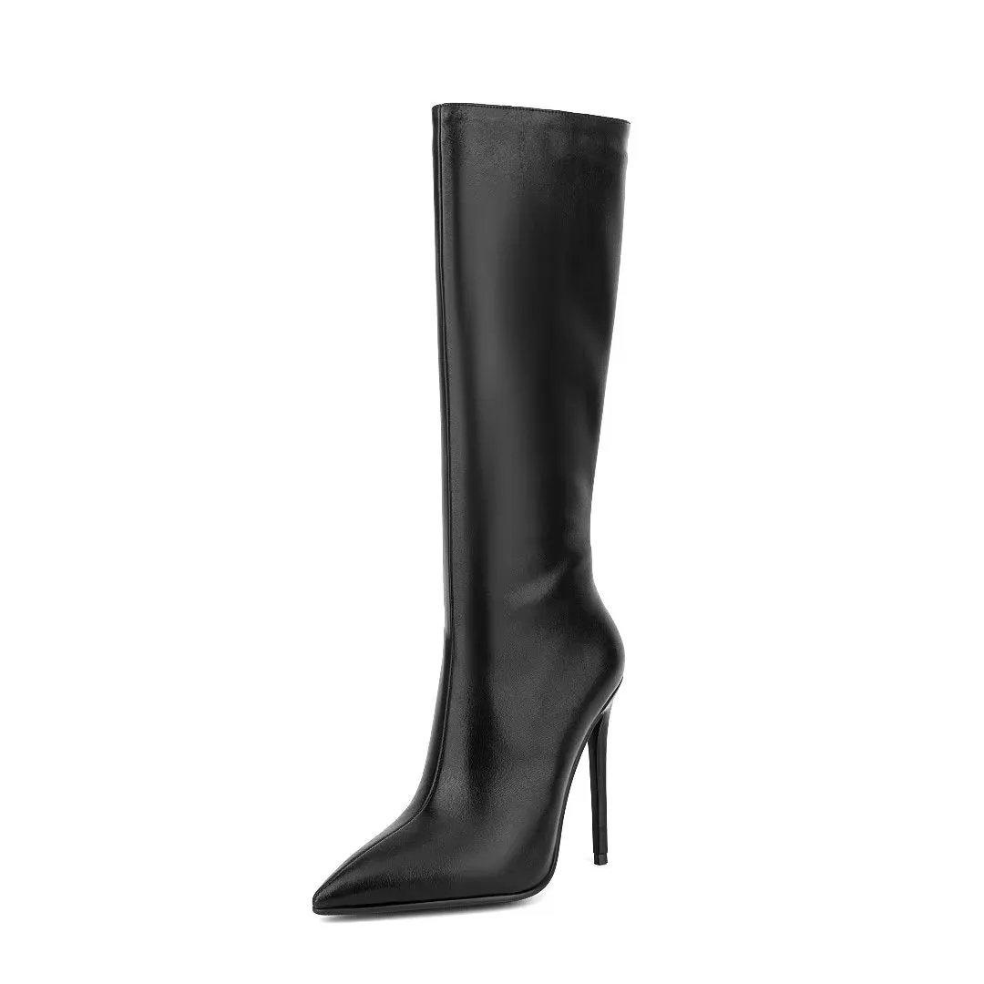 ChicHeel Classy Pointed Toe High Heeled Boots