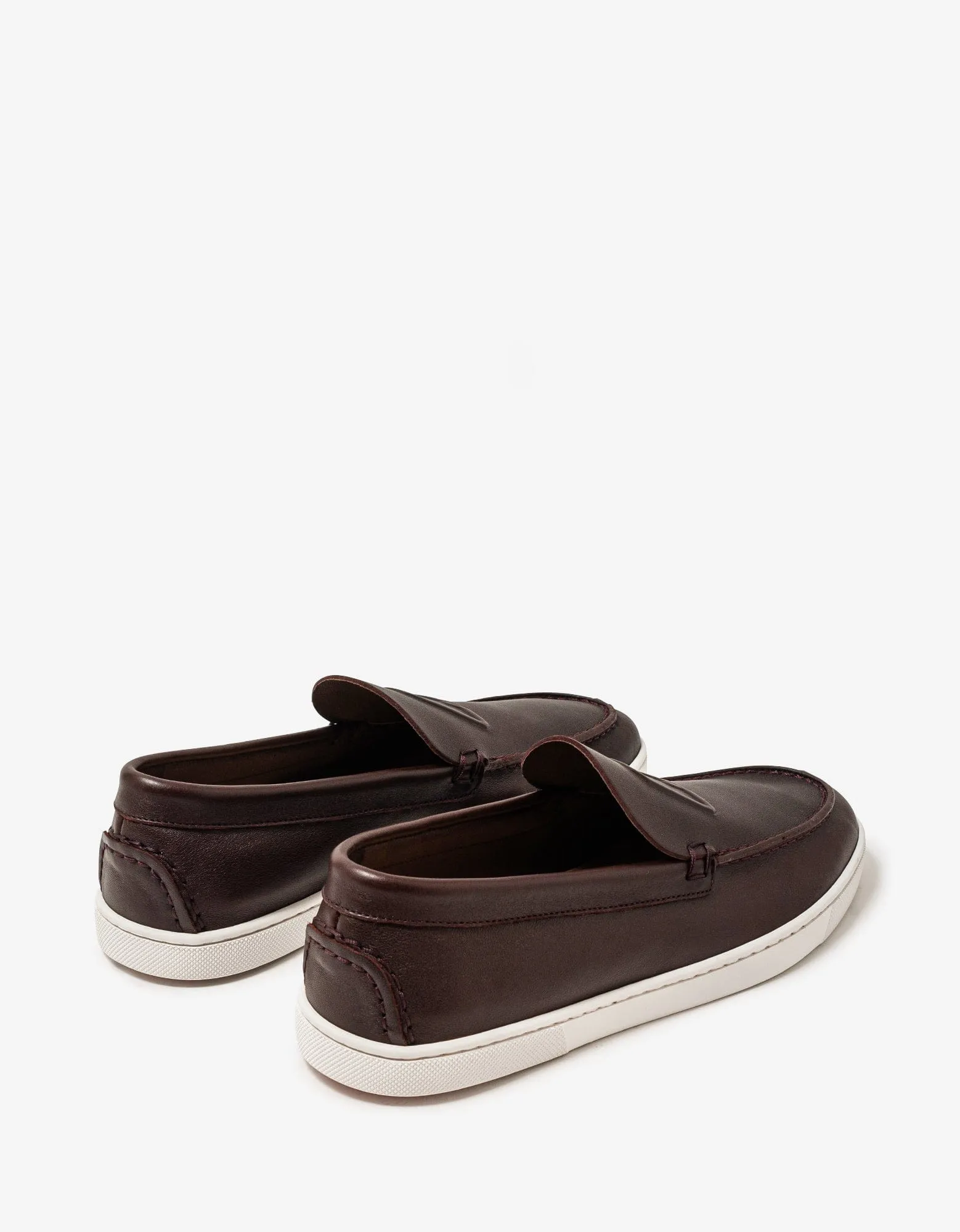 Christian Louboutin Varsiboat Brown Leather Boat Shoes -