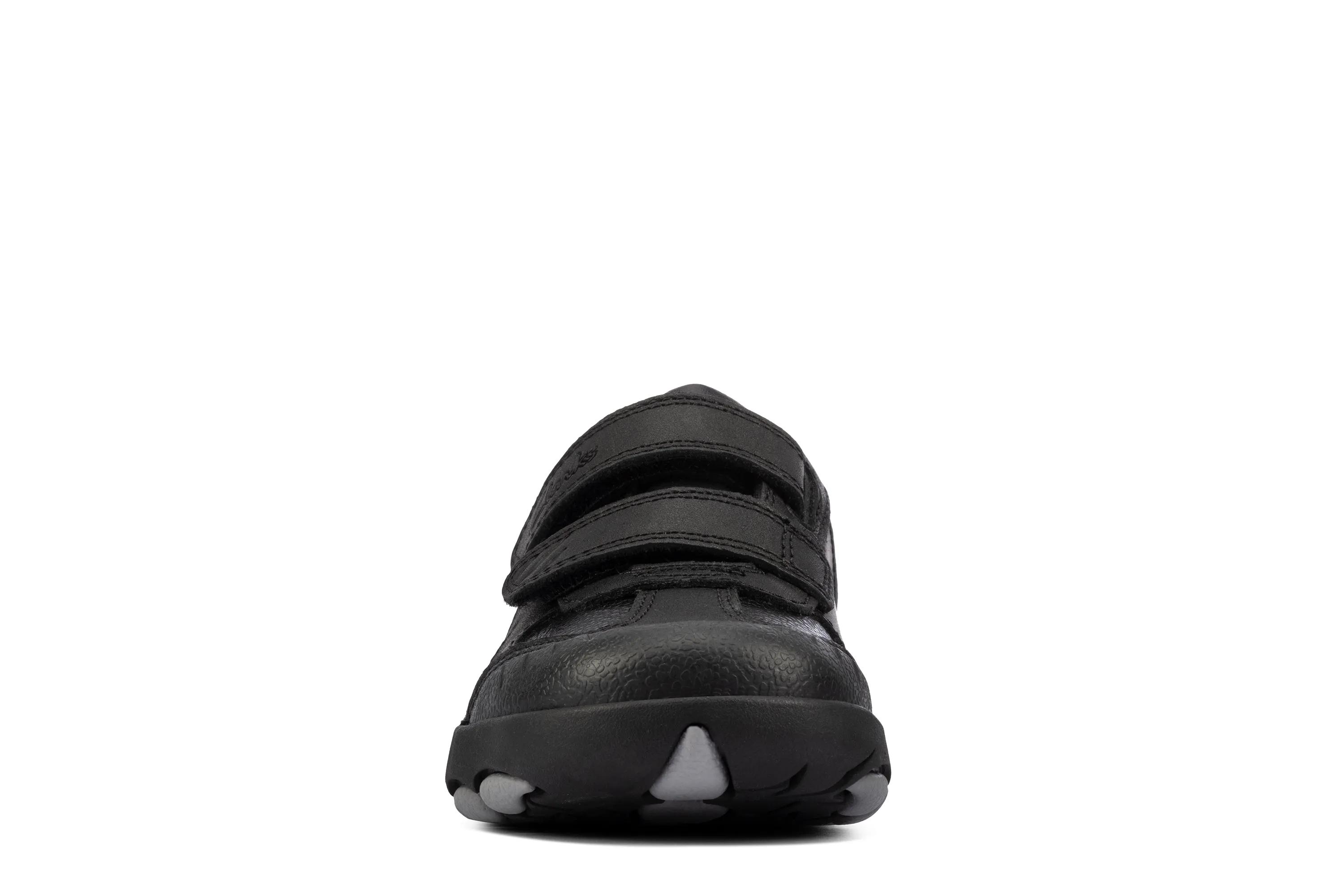 Clarks Rex Stride Boys Black School Shoe