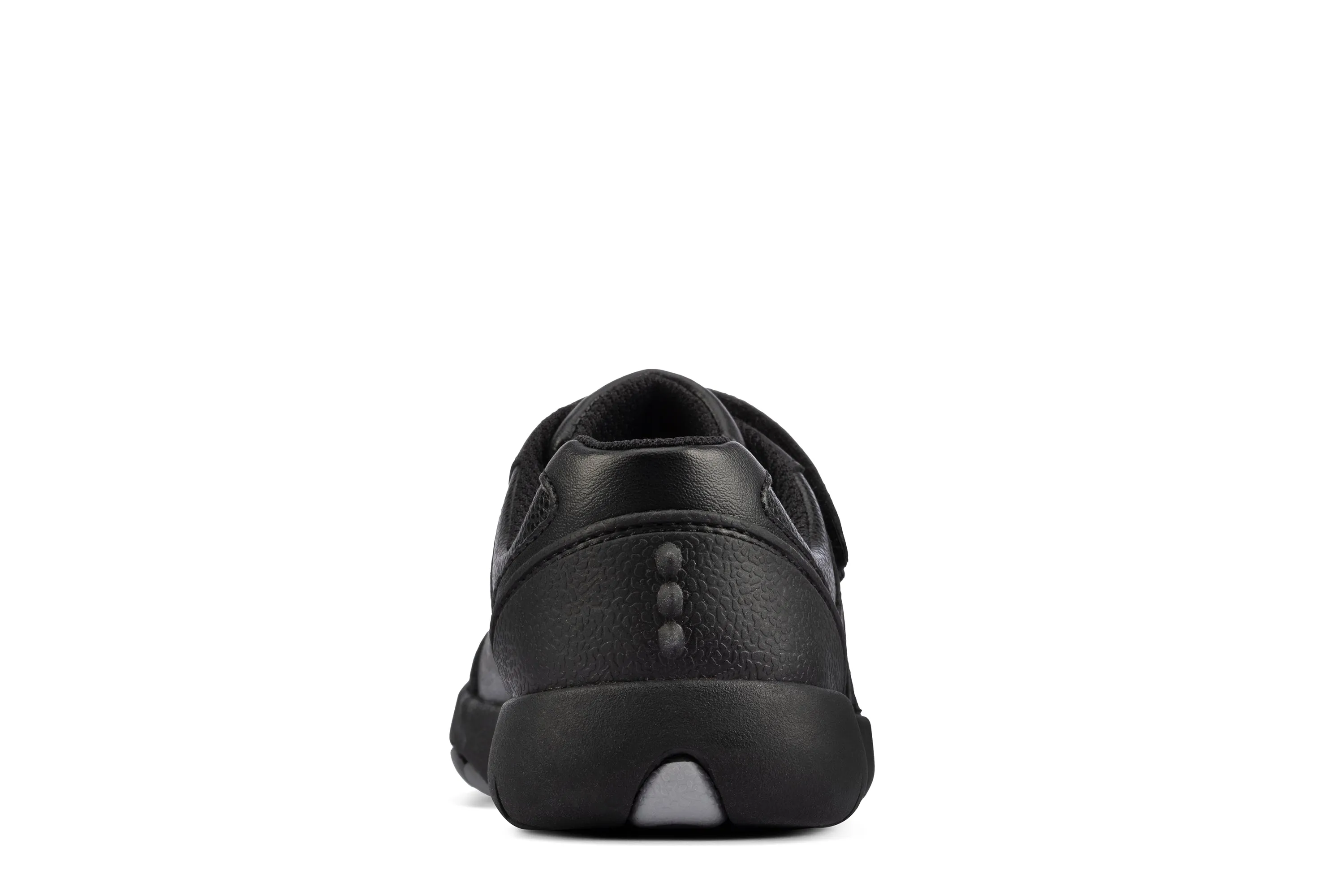 Clarks Rex Stride Boys Black School Shoe