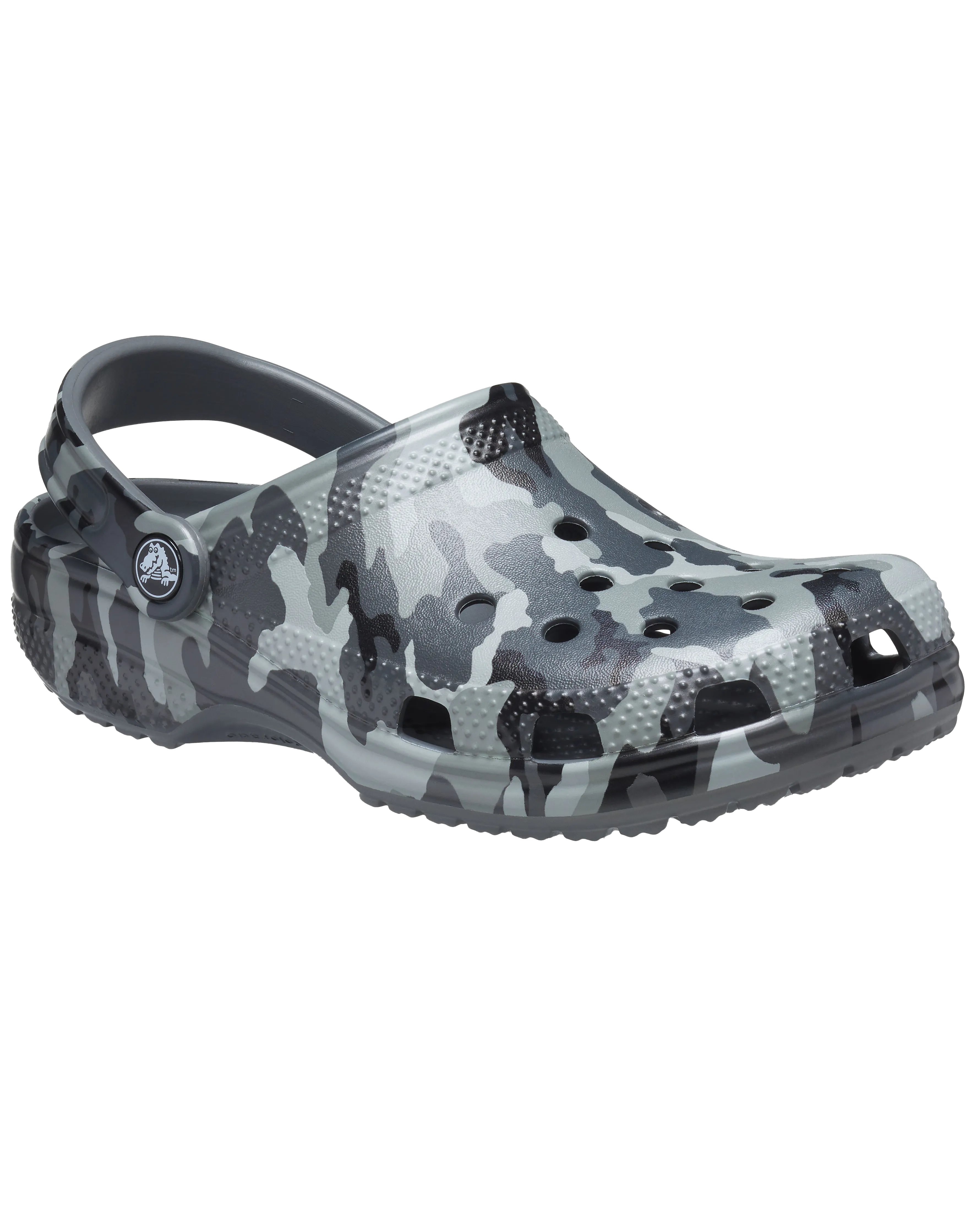 Classic Printed Camo Clogs in Slate Grey & Multi