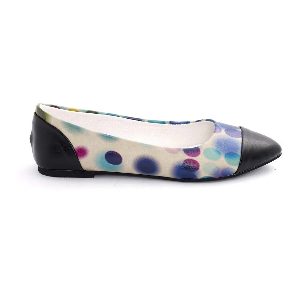 Colored Dots Ballerinas Shoes NMS108