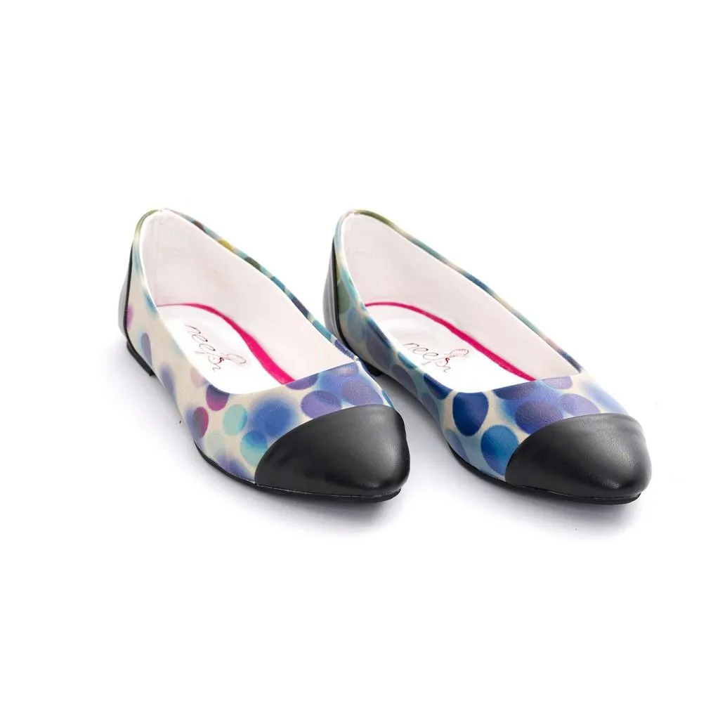 Colored Dots Ballerinas Shoes NMS108