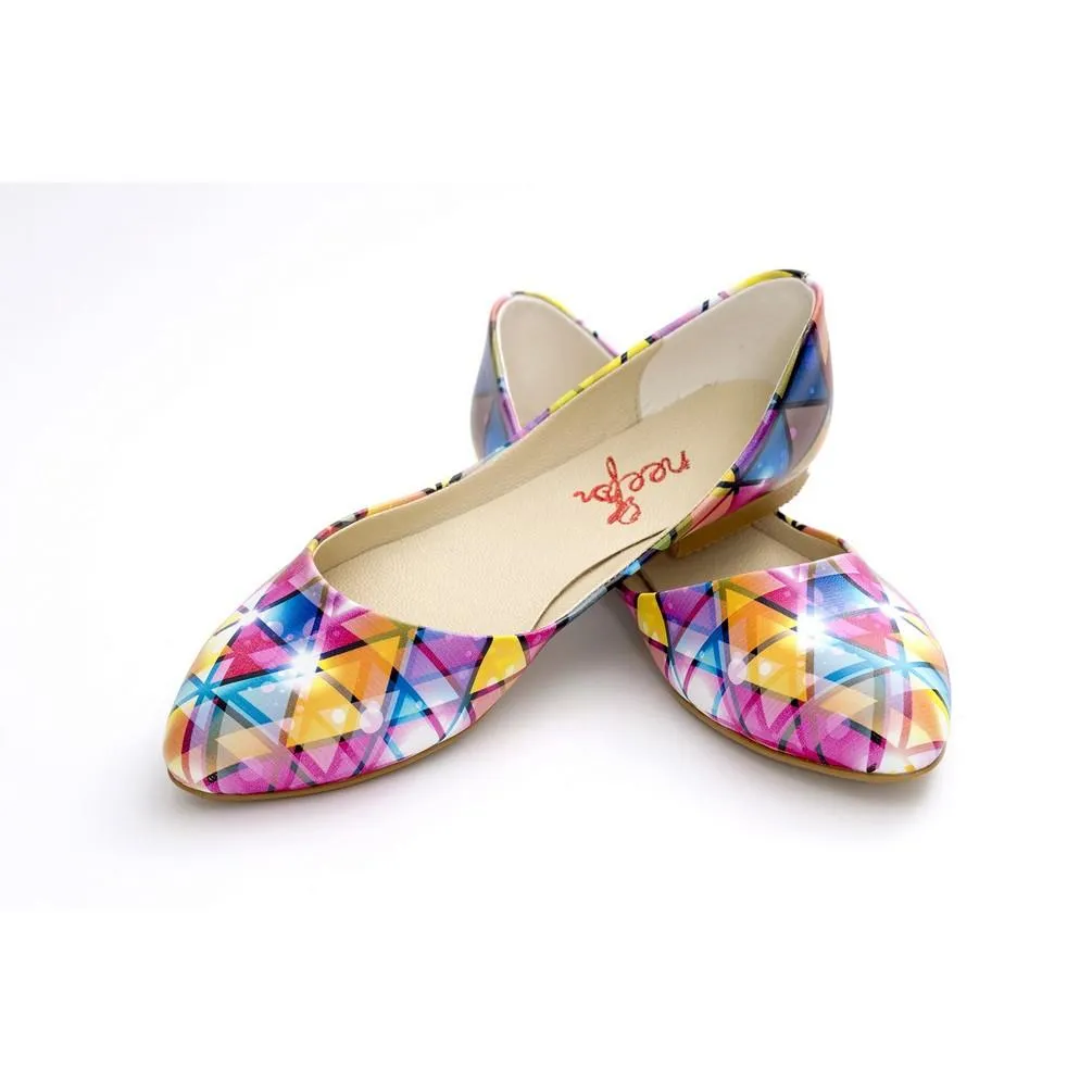 Colored Triangles Ballerinas Shoes NSS360