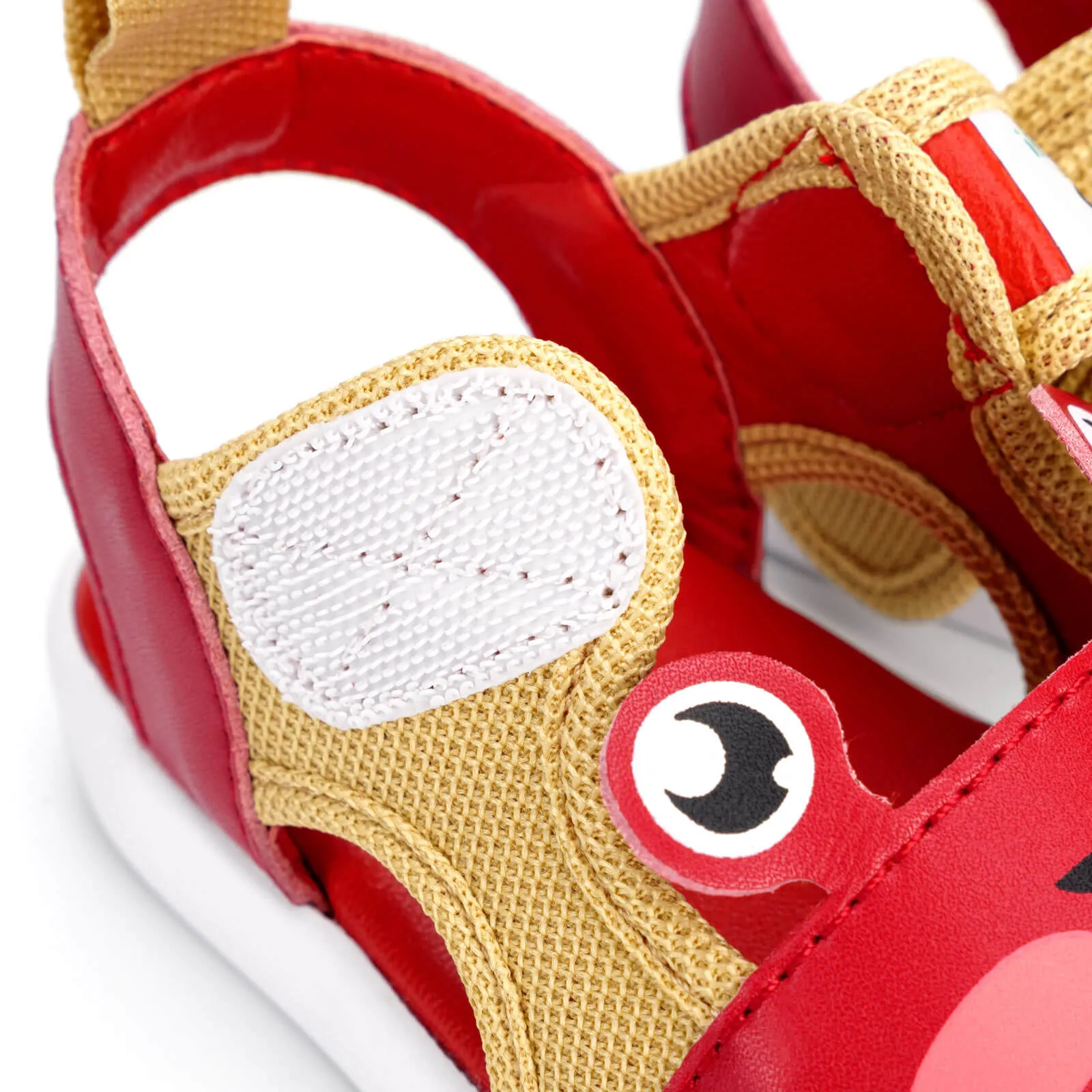 Crab Squeakerless Toddler Sandals  | Red/Tan