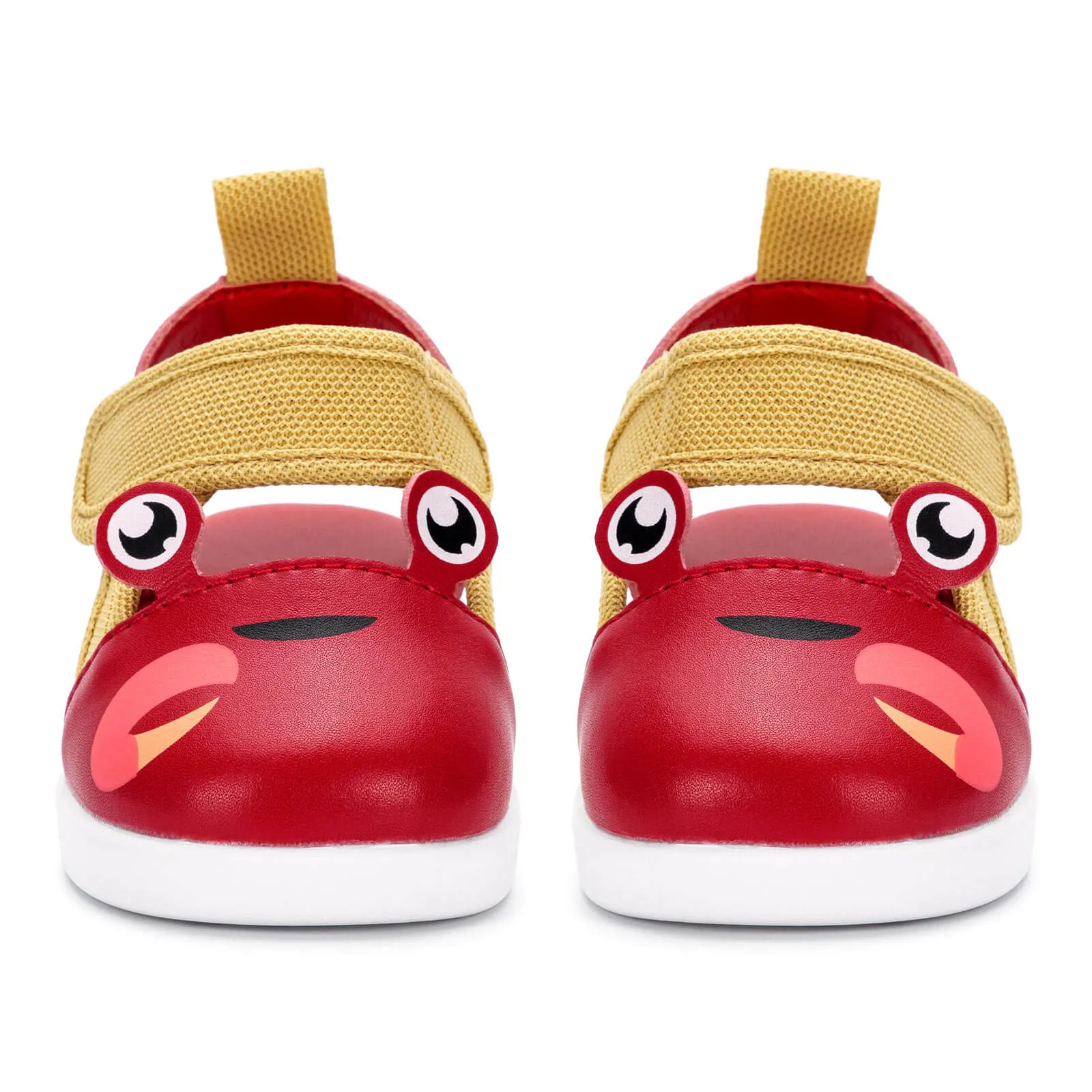 Crab Squeakerless Toddler Sandals  | Red/Tan