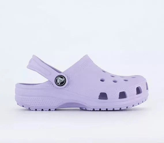 Crocs Classic Clog Lavender Kids Boys Girls Croslite Casual Comfy Lightweight Beach Slip On Shoes