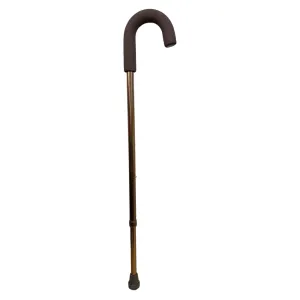 Crook-Handle Bronze Aluminium Cane - Foam Handgrip