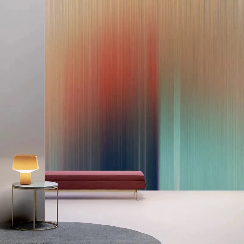 Custom Mural Wallpaper Abstract Progressive Color Wall Decor (㎡)