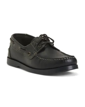 DANASSA Men's Made In Portugal Leather Boat Shoes