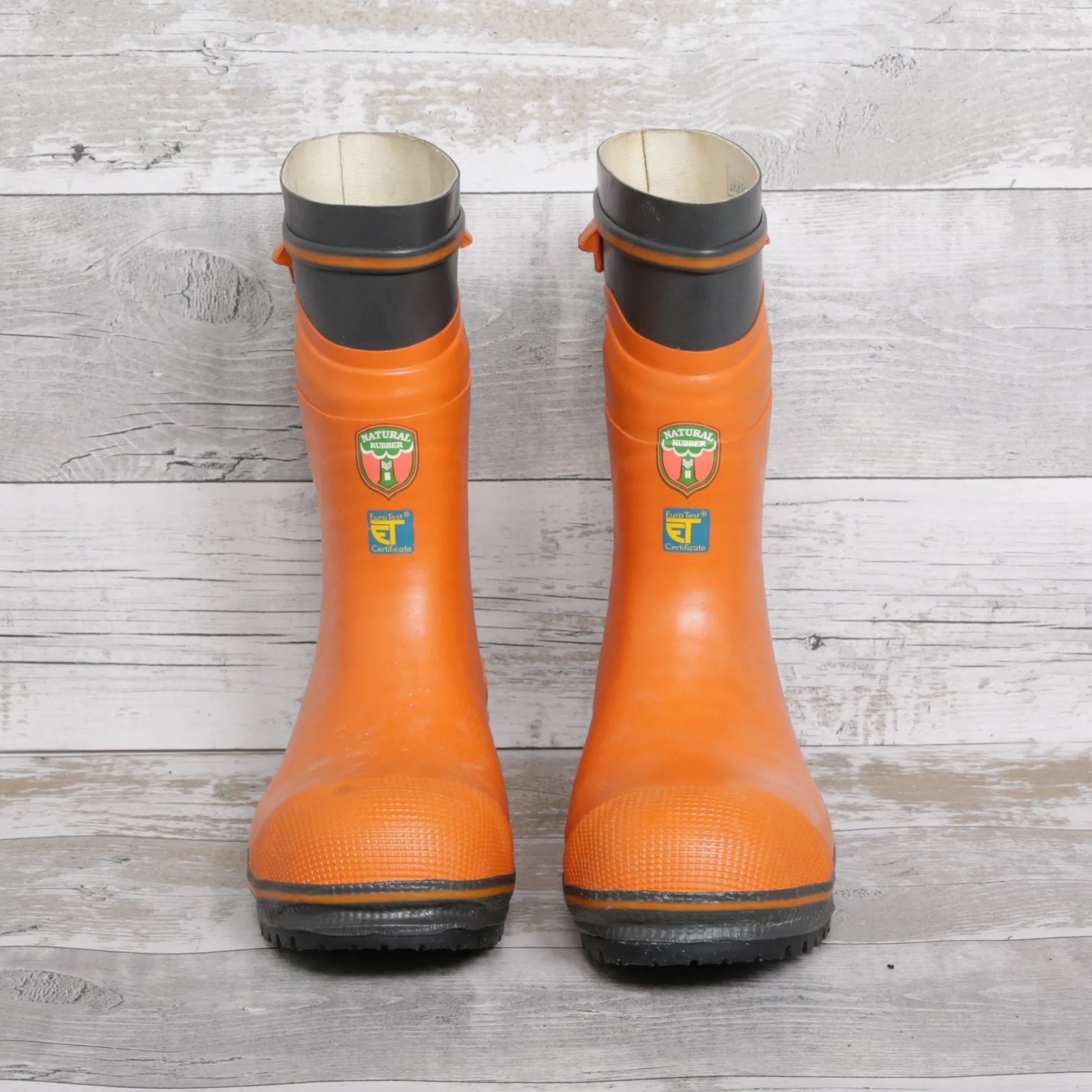 De-Branded Steel Toe Cap Chainsaw Class 2 Wellington Boots UK6.5