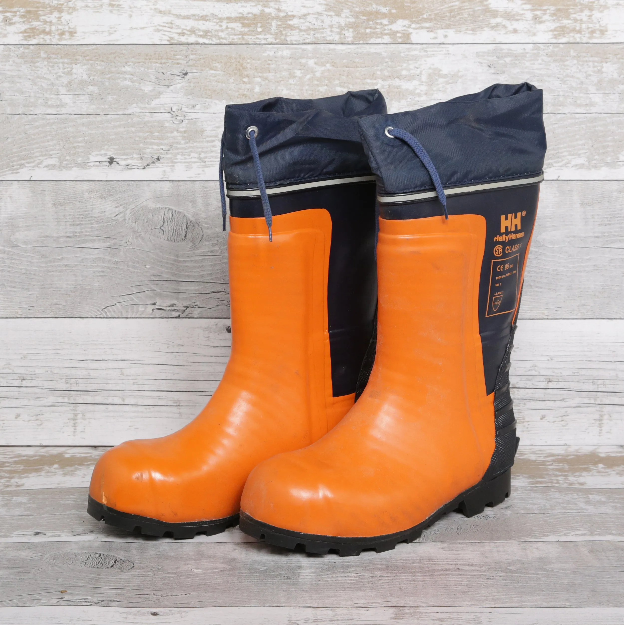 De-Branded Steel Toe Cap Chainsaw Class 3 Wellington Boots UK7.5