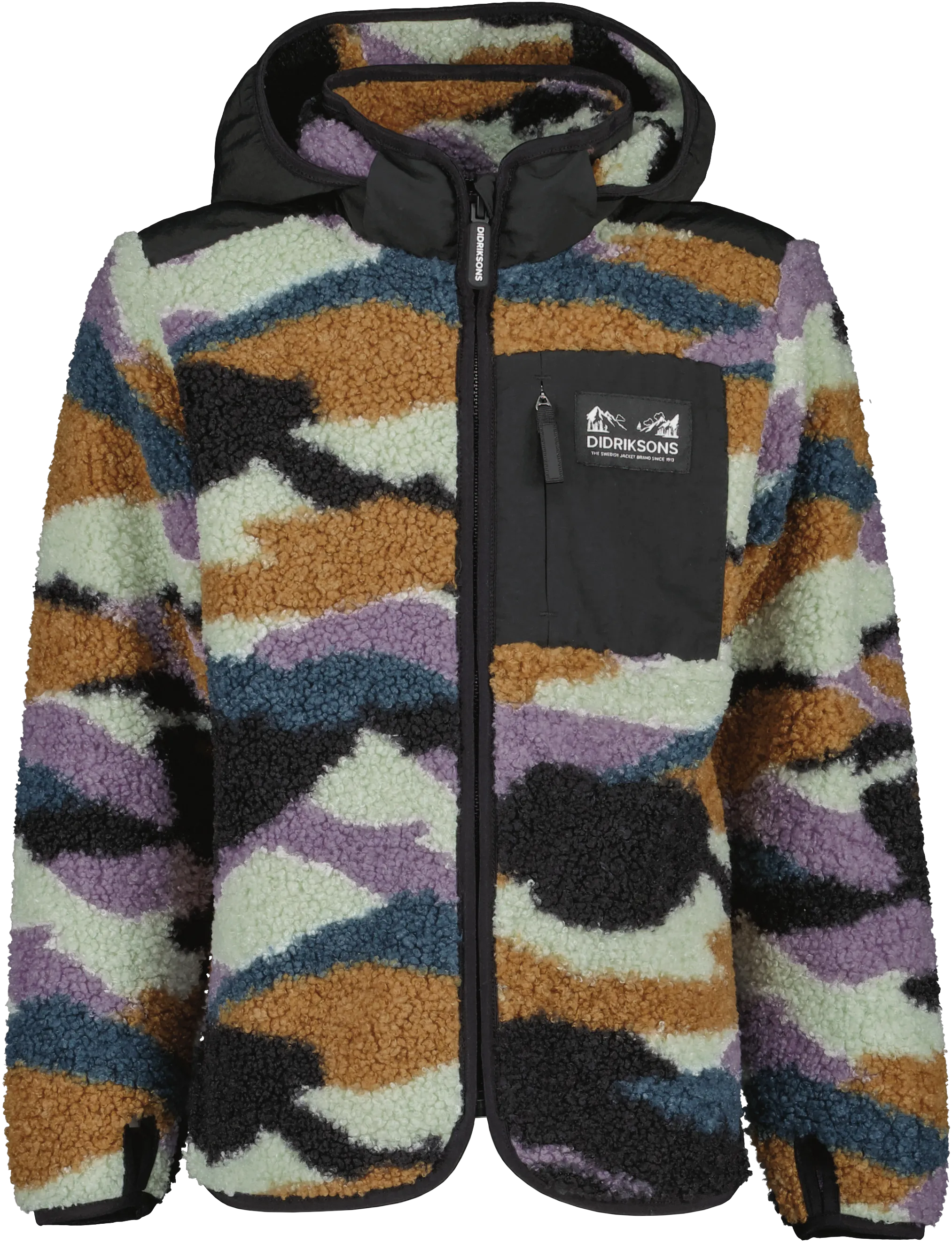 Didriksons Kids&#x27; Exa Printed Full Zip 2 Mountain Flow | Buy Didriksons Kids&#x27; Exa Printed Full Zip 2 Mountain Flow here | Outnorth