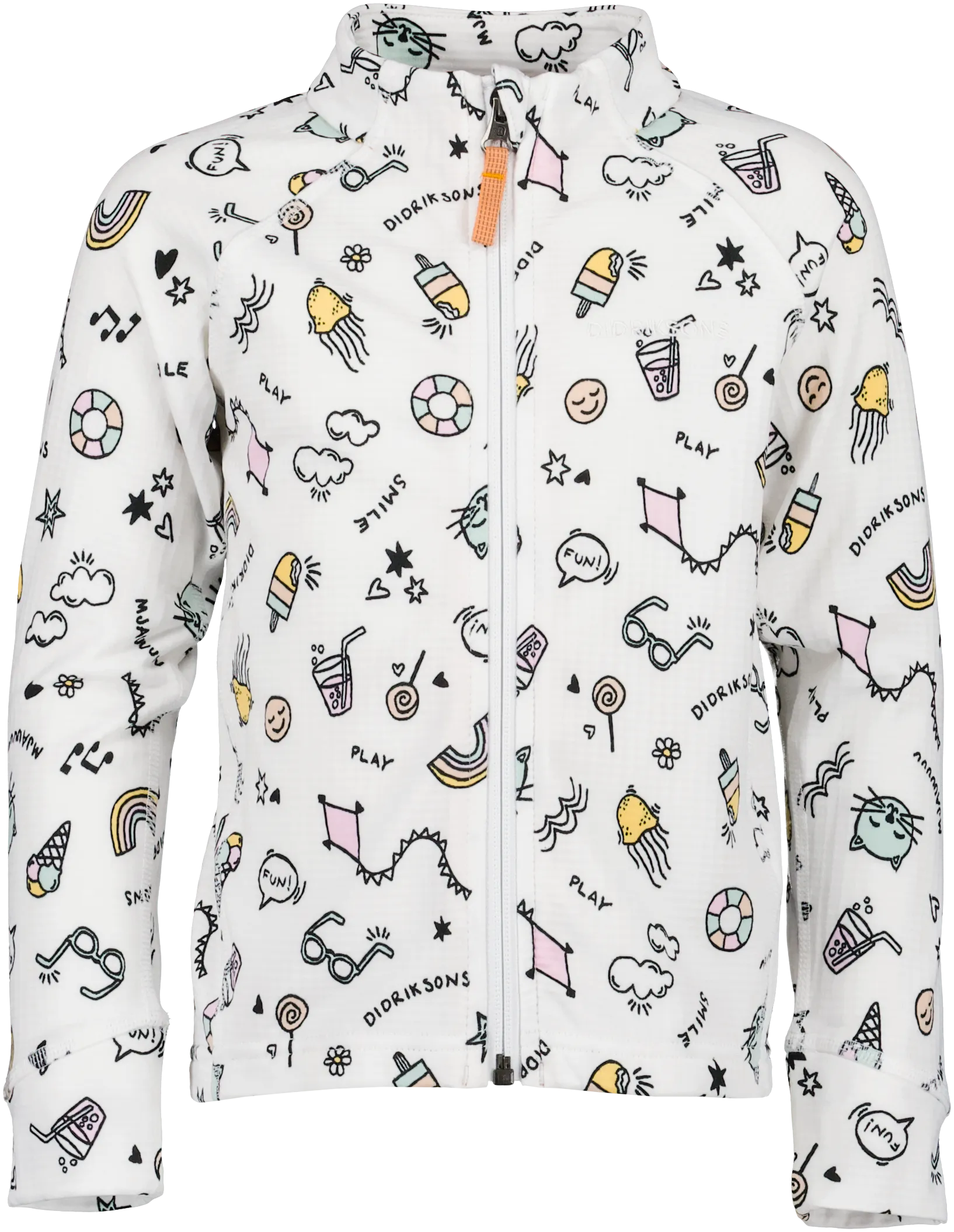 Didriksons Kids&#x27; Jadis Printed Full Zip Doodle Multi | Buy Didriksons Kids&#x27; Jadis Printed Full Zip Doodle Multi here | Outnorth