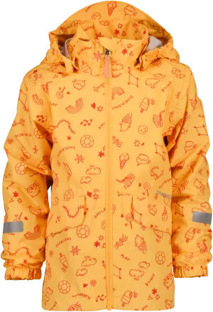 Didriksons Kids&#x27; Norma Printed Jacket 3 Doodle Papaya Orange | Buy Didriksons Kids&#x27; Norma Printed Jacket 3 Doodle Papaya Orange here | Outnorth