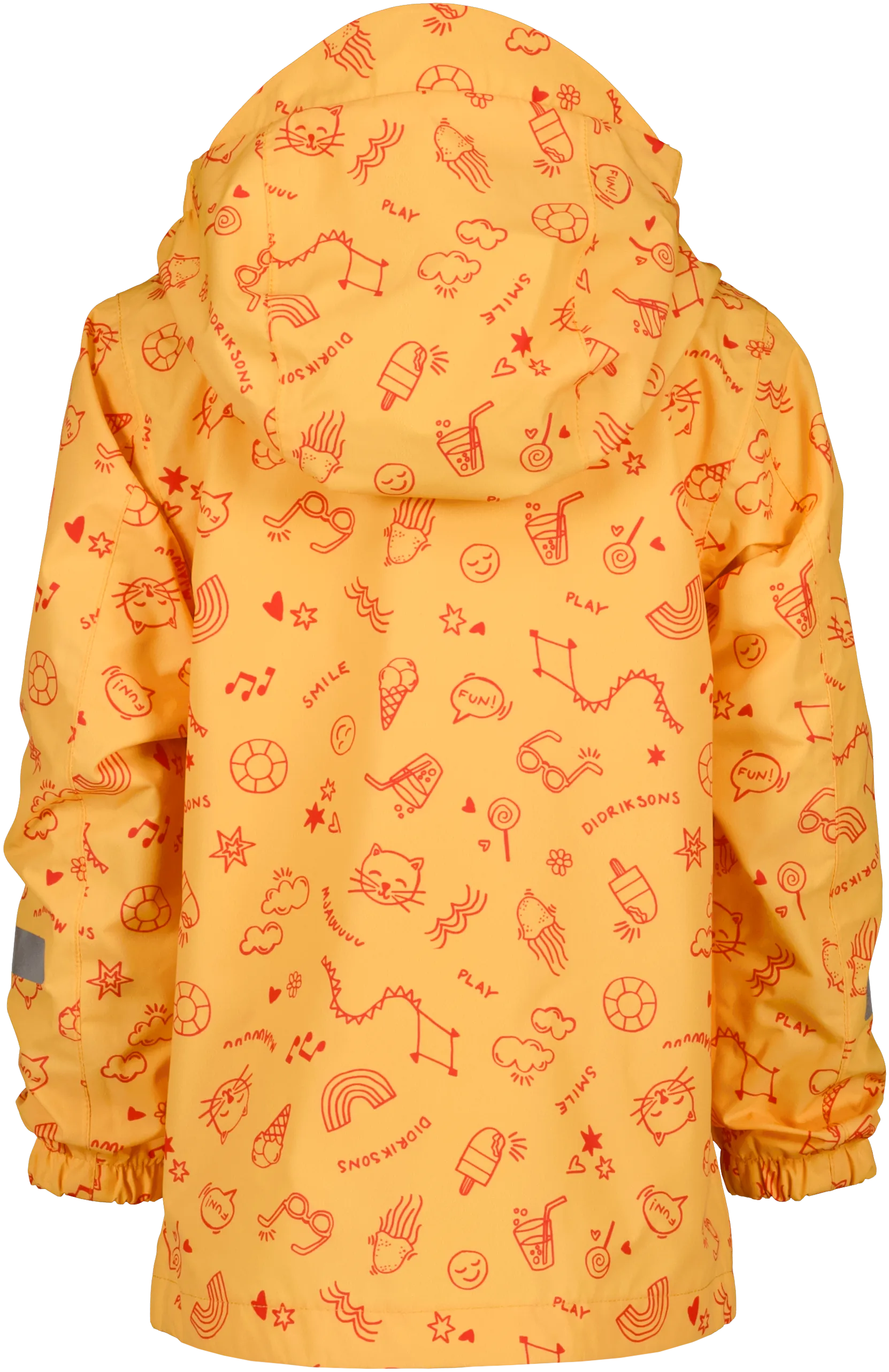 Didriksons Kids&#x27; Norma Printed Jacket 3 Doodle Papaya Orange | Buy Didriksons Kids&#x27; Norma Printed Jacket 3 Doodle Papaya Orange here | Outnorth