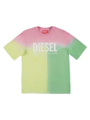 Diesel Kids   Color block cotton jersey t-shirt 