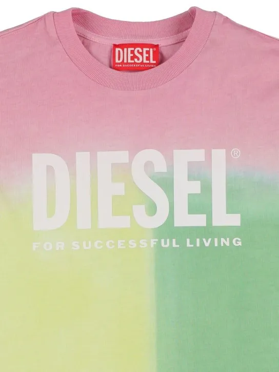 Diesel Kids   Color block cotton jersey t-shirt 