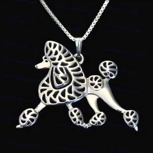 Dog Pendant Necklace - Poodle Walking