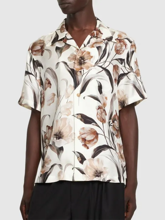 Dolce&amp;Gabbana   Flower printed silk shirt 