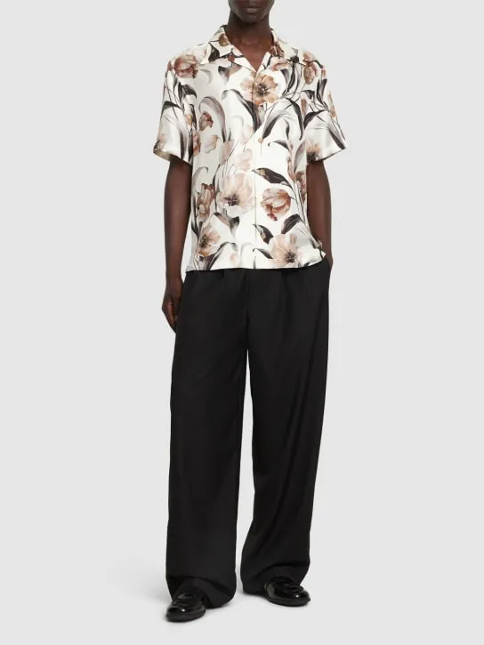 Dolce&amp;Gabbana   Flower printed silk shirt 