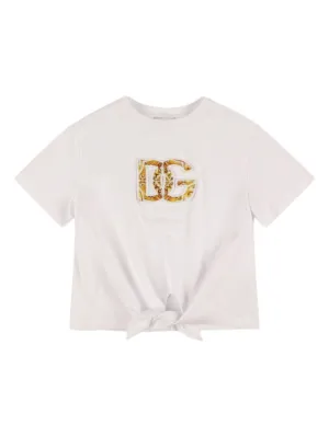 Dolce&amp;Gabbana   Printed logo cotton jersey t-shirt 